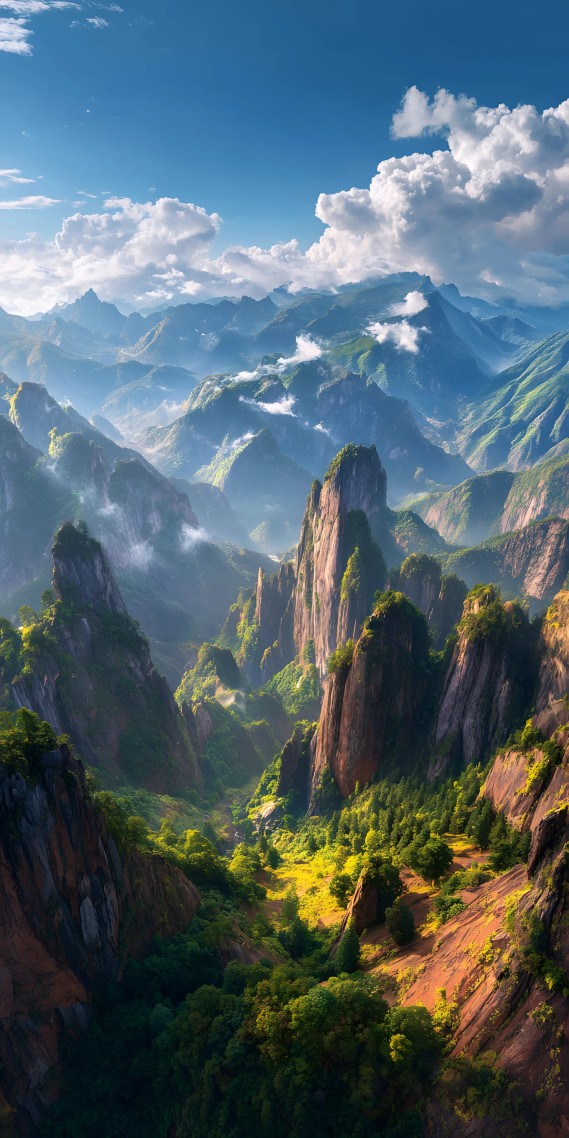 云海奇峰，山川如画