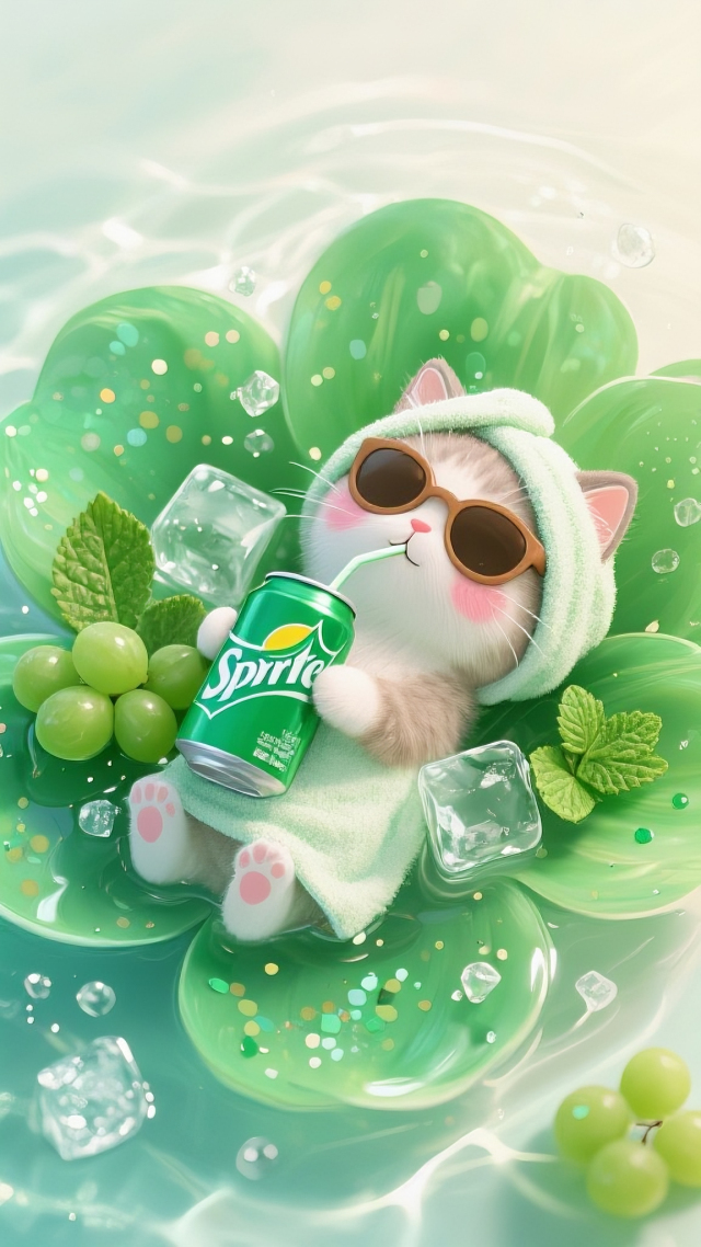 Q版小猫沐浴