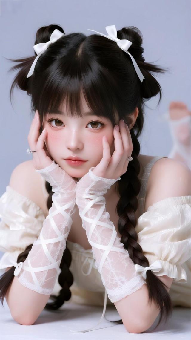 甜美双马尾