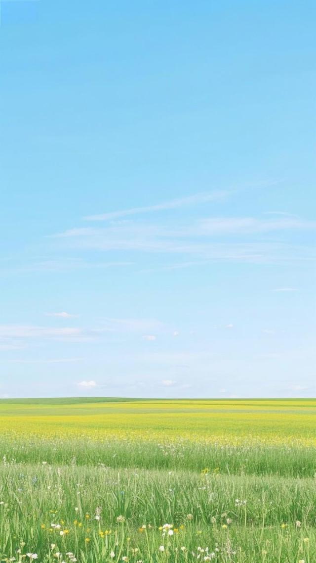 一片平坦草地