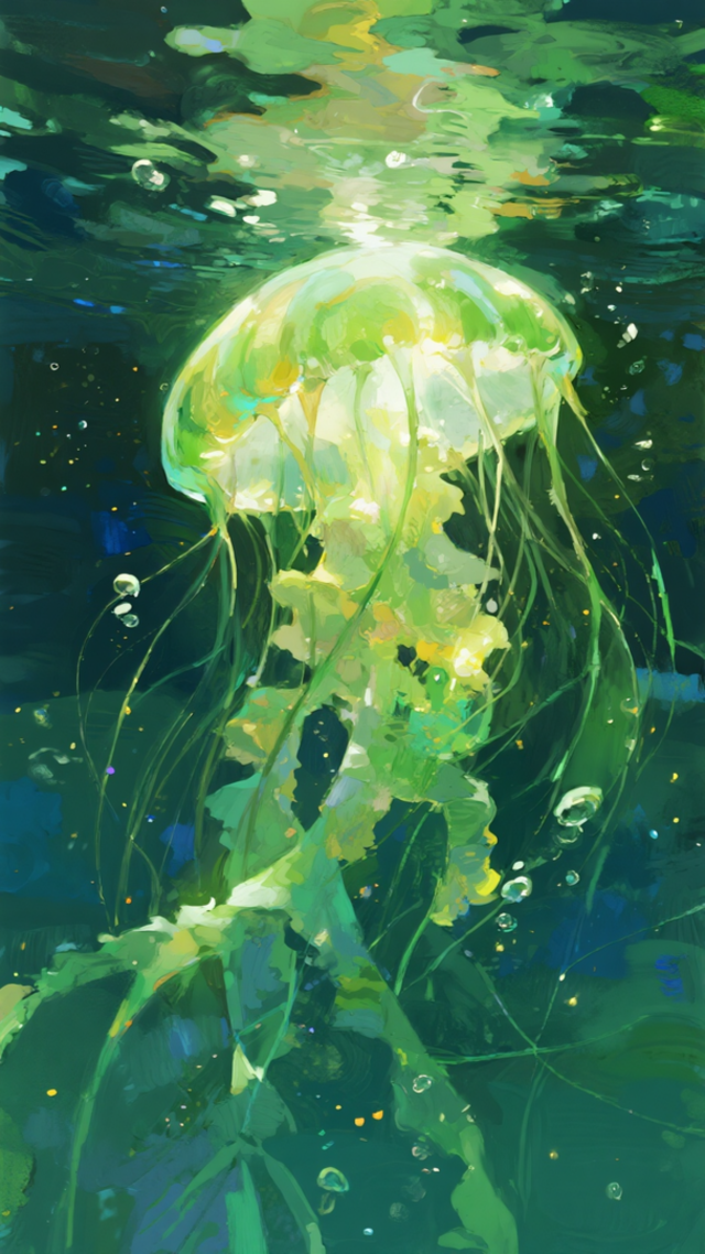 绿色水母