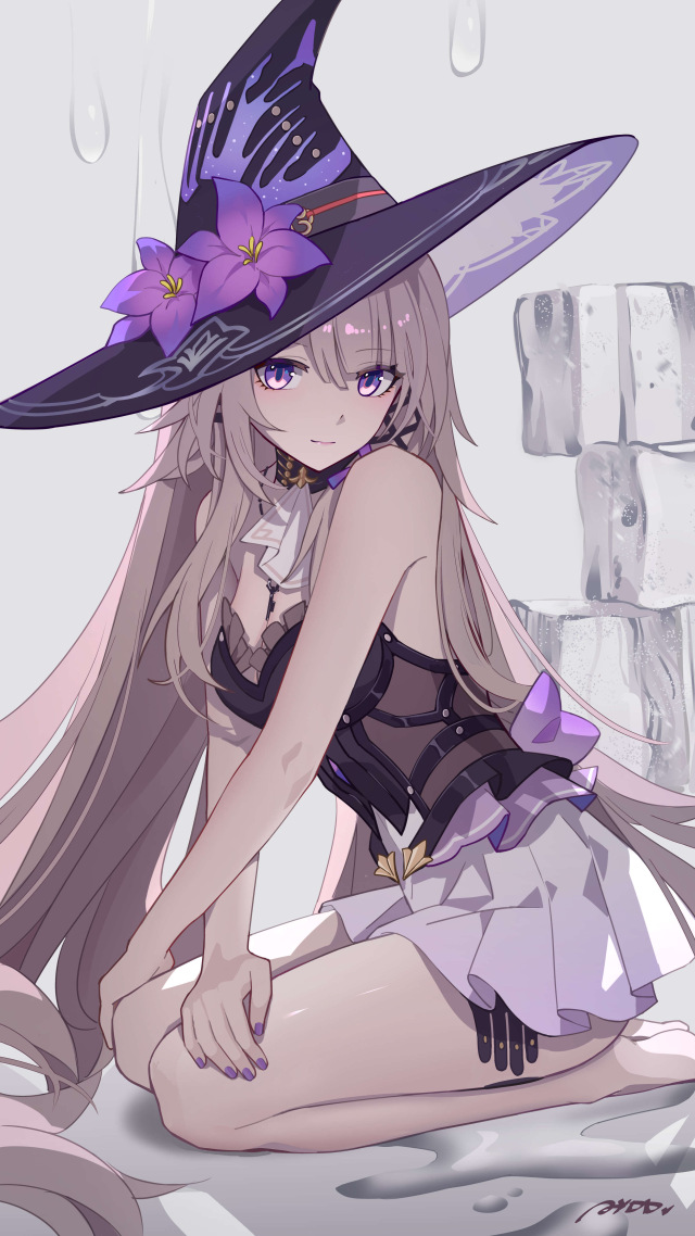 【百日绘画挑战Day95】大黑塔 「膝枕？会是谁呢..好难猜哦💜」 『夏风逐浪』20：00
